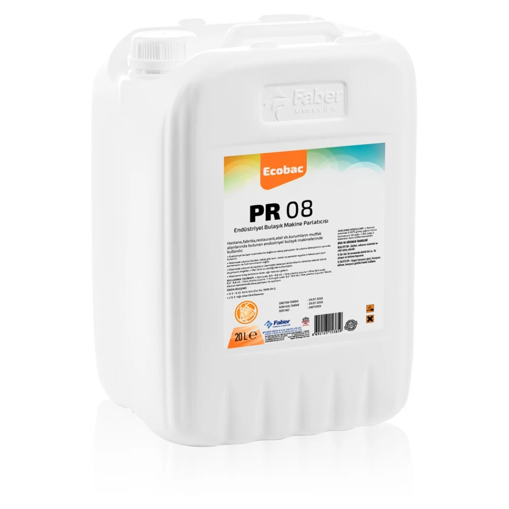 Ecobac PR 08 End. Bulaşık Makinaları için Parlatıcı — FE-116-22