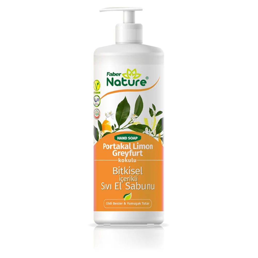 Faber Nature Hand Soap Portakal Limon Greyfurt Bitkisel İçerikli Sıvı El Sabunu — FN-440-1
